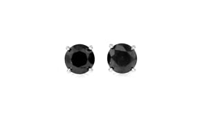 2.00 ct. t.w. Black Diamond Stud Earrings in Sterling Silver