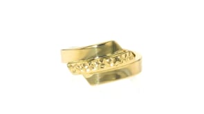 Italian 14kt Yellow Gold Diamond-Cut and Polished Ring