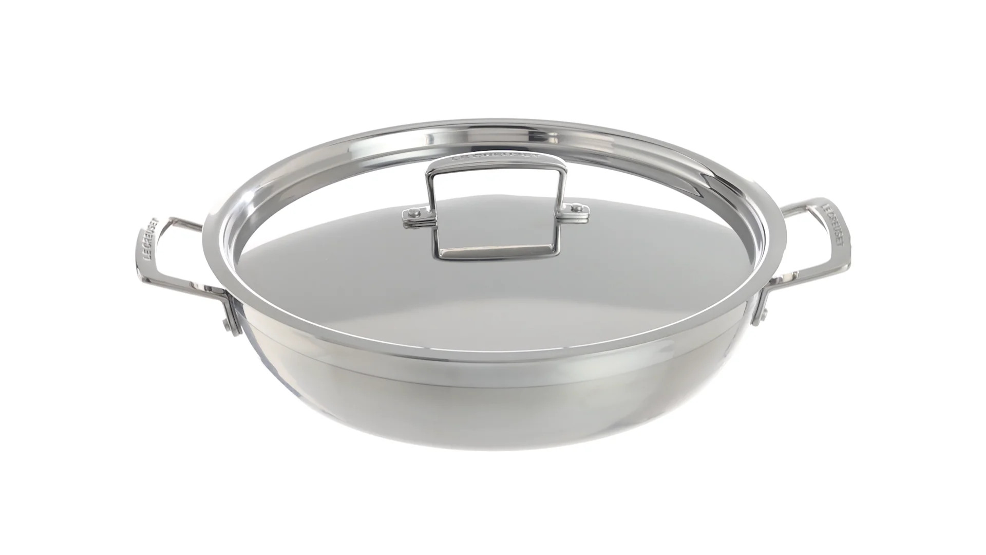 3-ply Stainless Steel Shallow Casserole with Lid | Le Creuset UK
