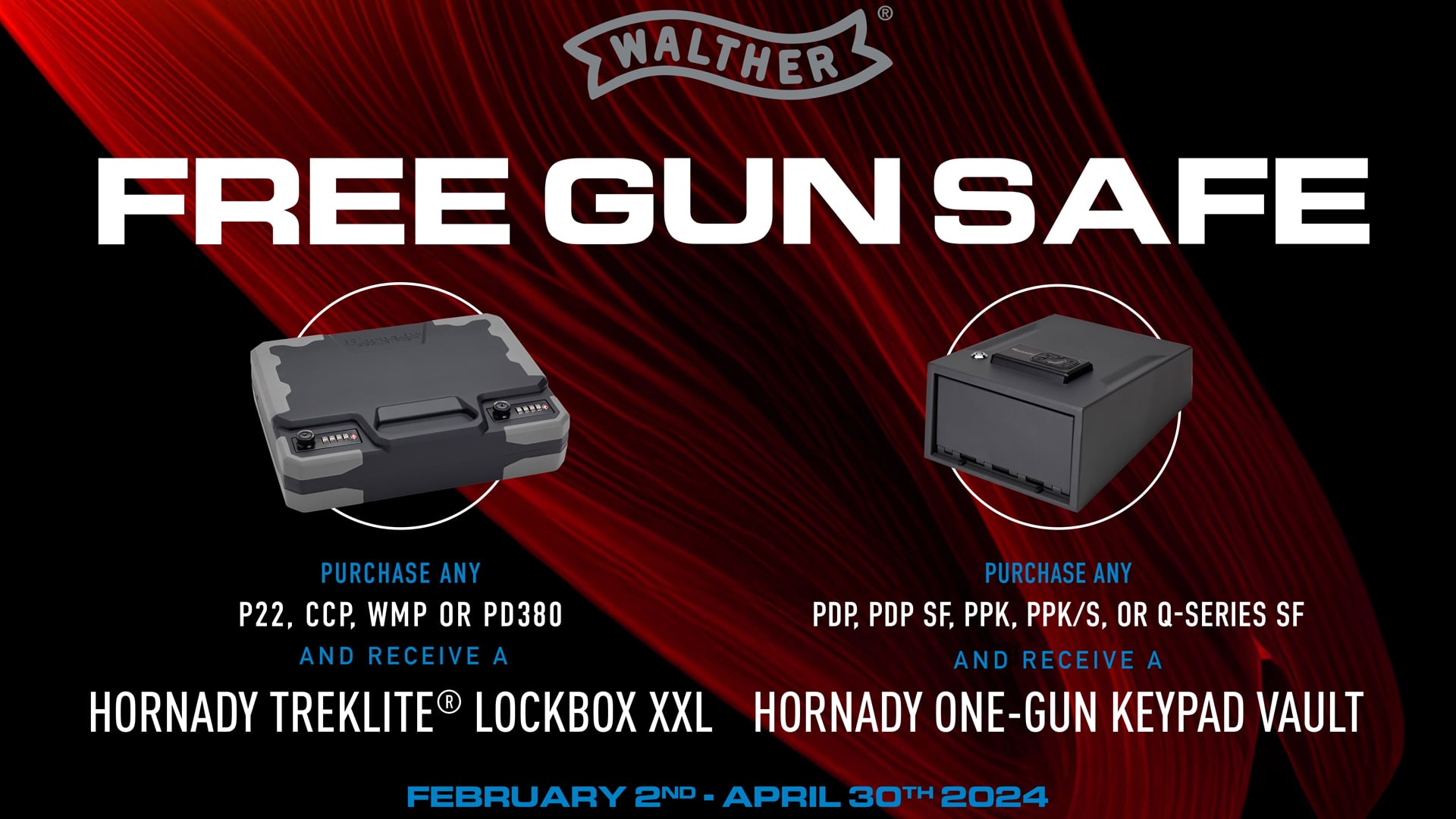 Walther & Hornady Free Safe Promotion!