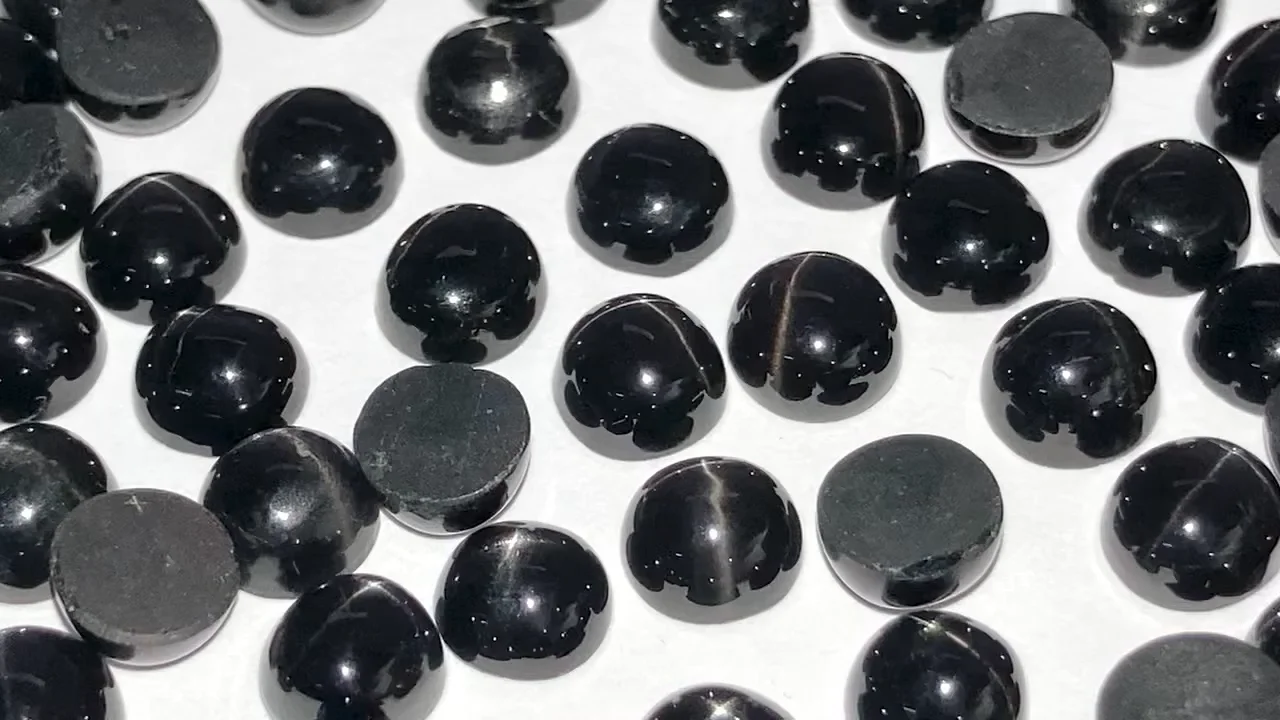 天然石 ブラックスター スターダイオプサイト ネックレス カボション 大粒 新着情報☆神秘十字輝く☆ブラックスターダイオプサイト