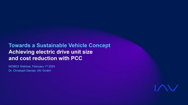 Achieving electric drive unit size and cost reduction with PCC - Mobex