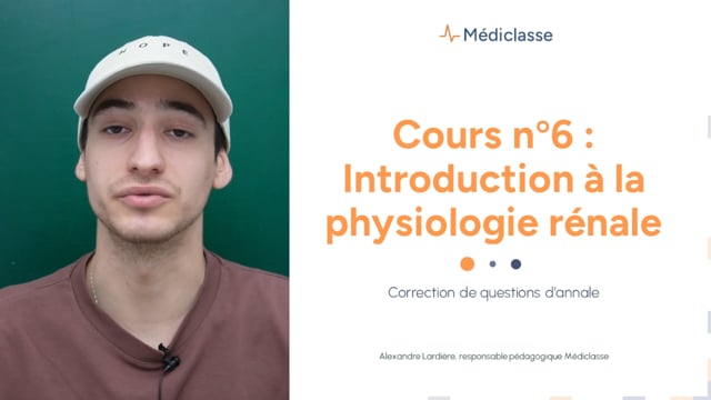 Correction d'annales - Fonctionnement des reins