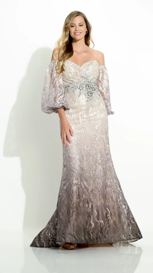 Evening Crepe Gown | Montage Collection M523 | RK Bridal