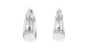 Italian Sterling Silver Flat-Edge Hoop Earrings