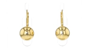 Italian 18kt Gold Over Sterling Ball Drop Earrings