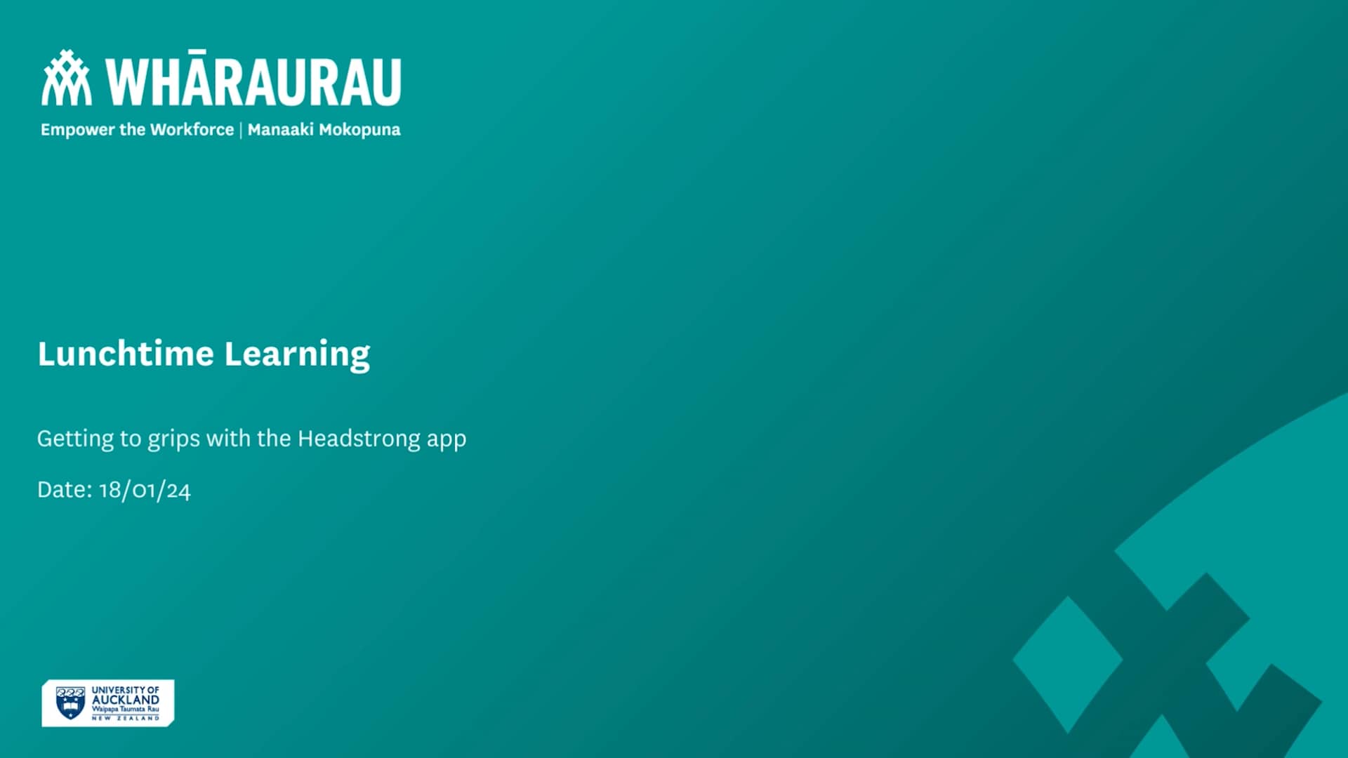 Lunchtime Learning Getting to grips with the Headstrong app 20240118