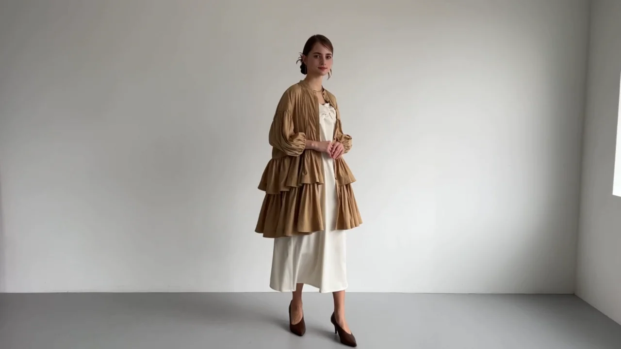 frill shirt one-piece | Acka.| エーシーケーエー|公式 frill shirt one-piece | Acka.| エーシーケーエー|公式