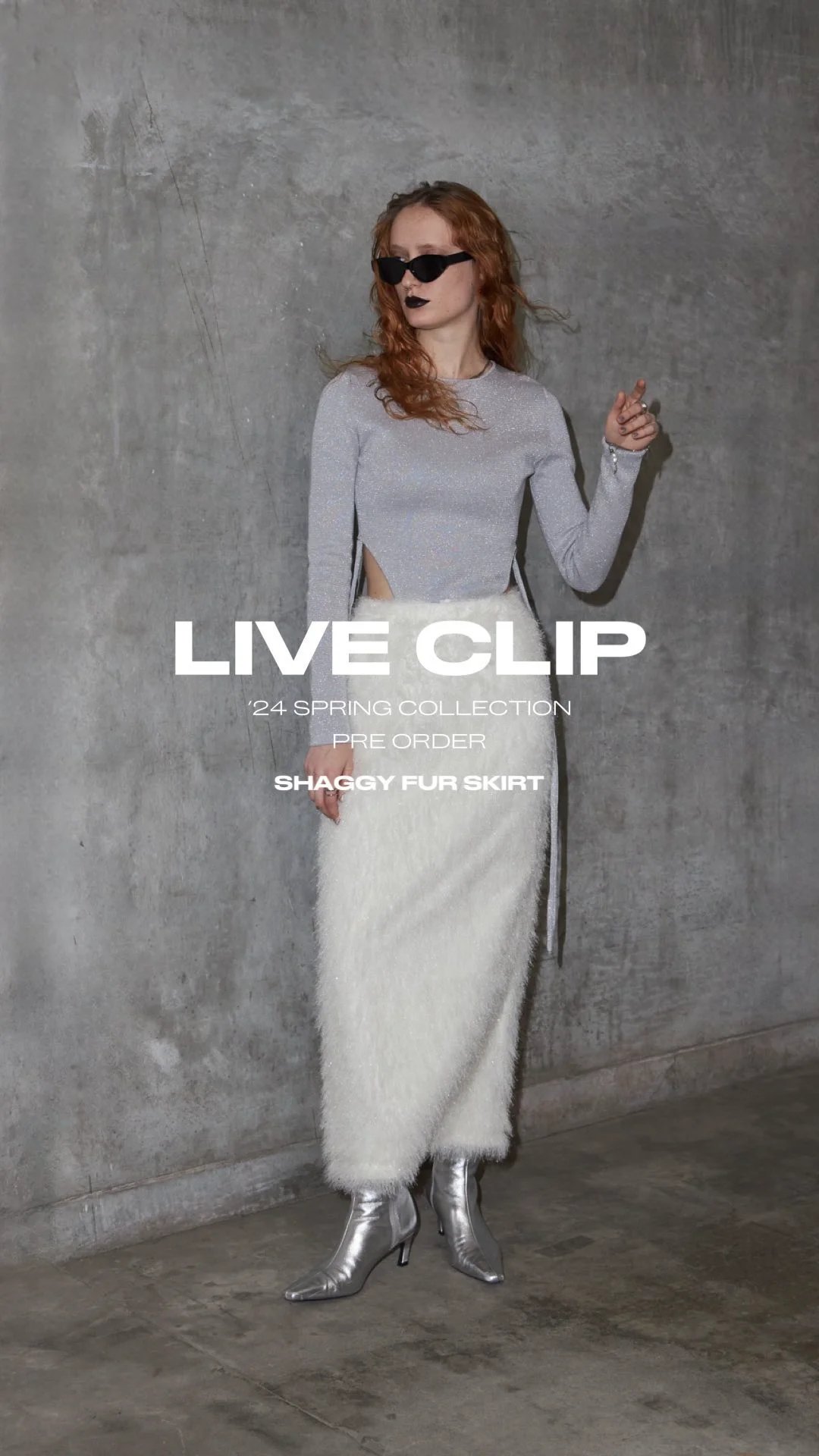 SHAGGY FUR SKIRT(F WHITE): BOTTOMSjosemoon SHAGGY FUR SKIRT(F WHITE): BOTTOMSjosemoon