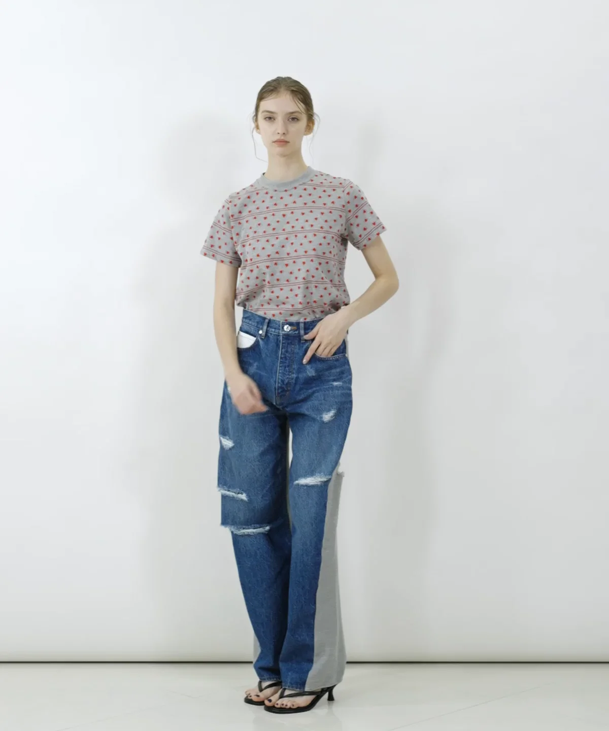 DSC / ニットドッキングデニムパンツ BOTTOMS Night STORE DSC / ニットドッキングデニムパンツ BOTTOMS Night STORE