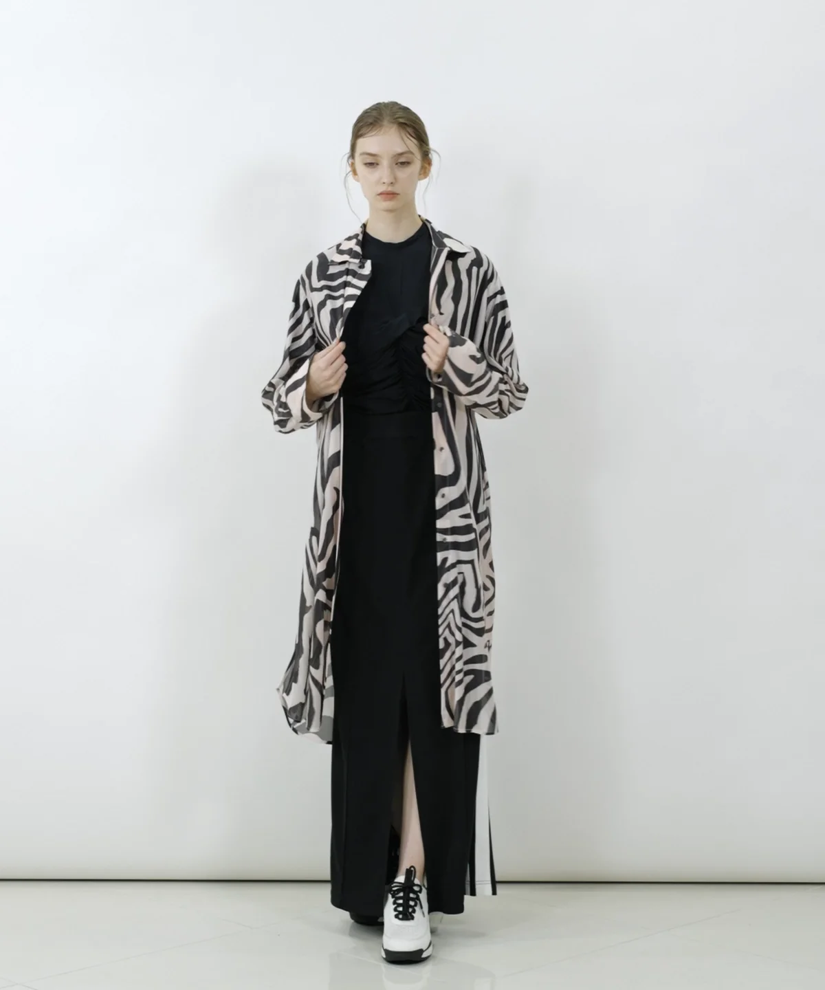 【DOUBLE STANDARD CLOTHING】36 ブラックシアーシャツ DSC / ボウタイシアーシャツ(WEB限定)(SALE) TOPS Night STORE
