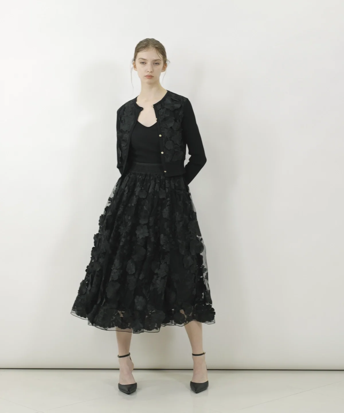 Sov. / フラワーレースニットカーディガン TOPS Night STORE Sov. / フラワーレースニットカーディガン TOPS Night STORE