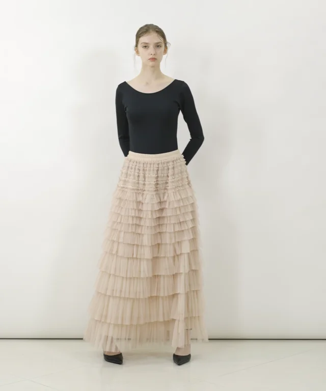 Sov. / チュールフリルティアードスカート (SALE) BOTTOMS Night STORE  