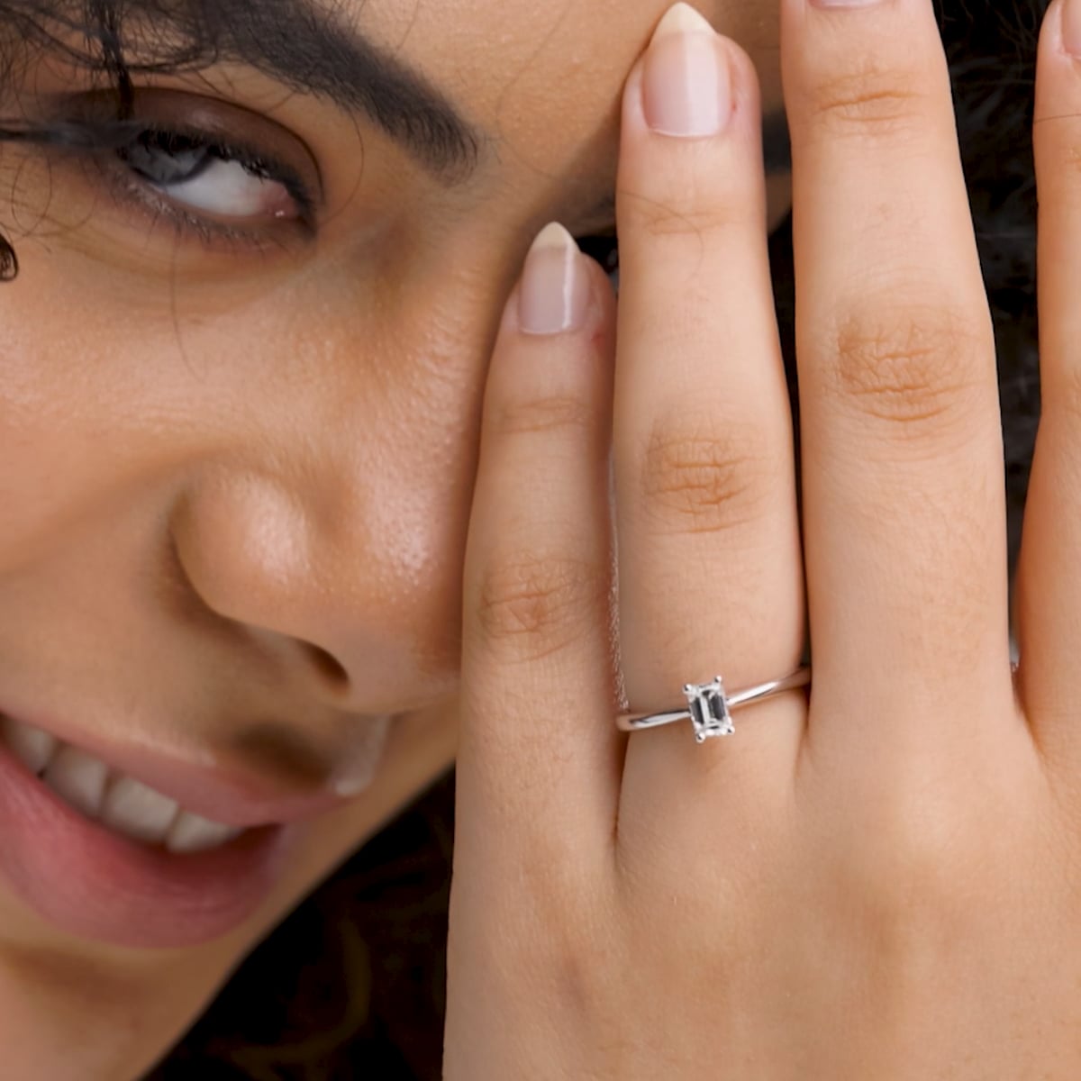 product video 2 for 1/2 ctw Emerald Lab Grown Diamond Petite Solitaire Engagement Ring