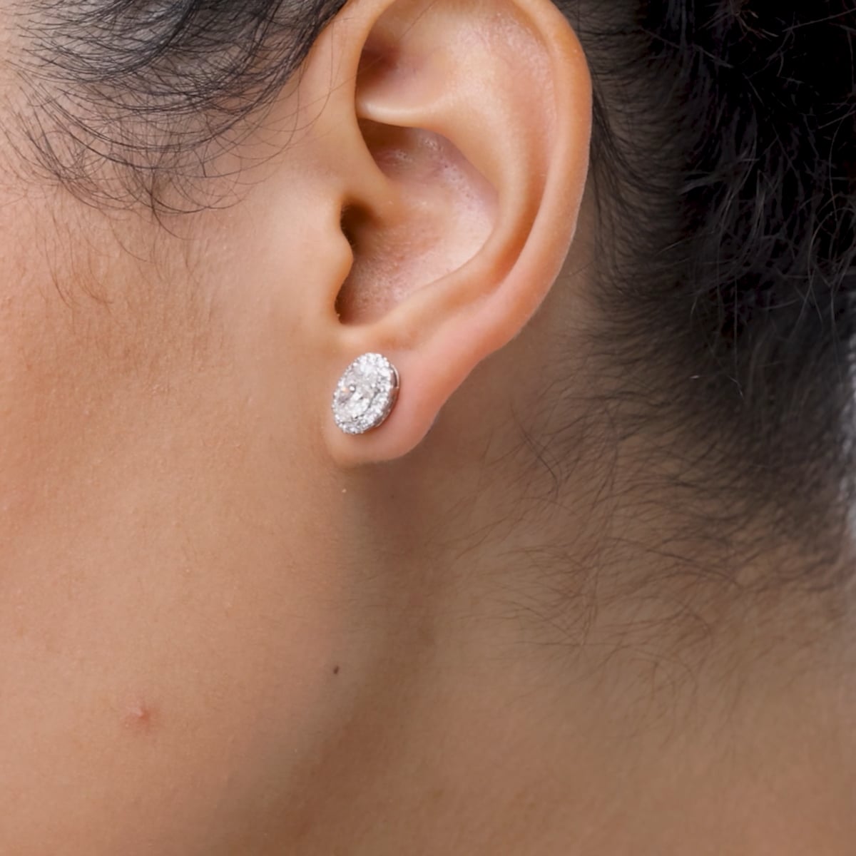 product video 2 for 2 3/8 ctw Oval Lab Grown Diamond Halo Certified Stud Earrings