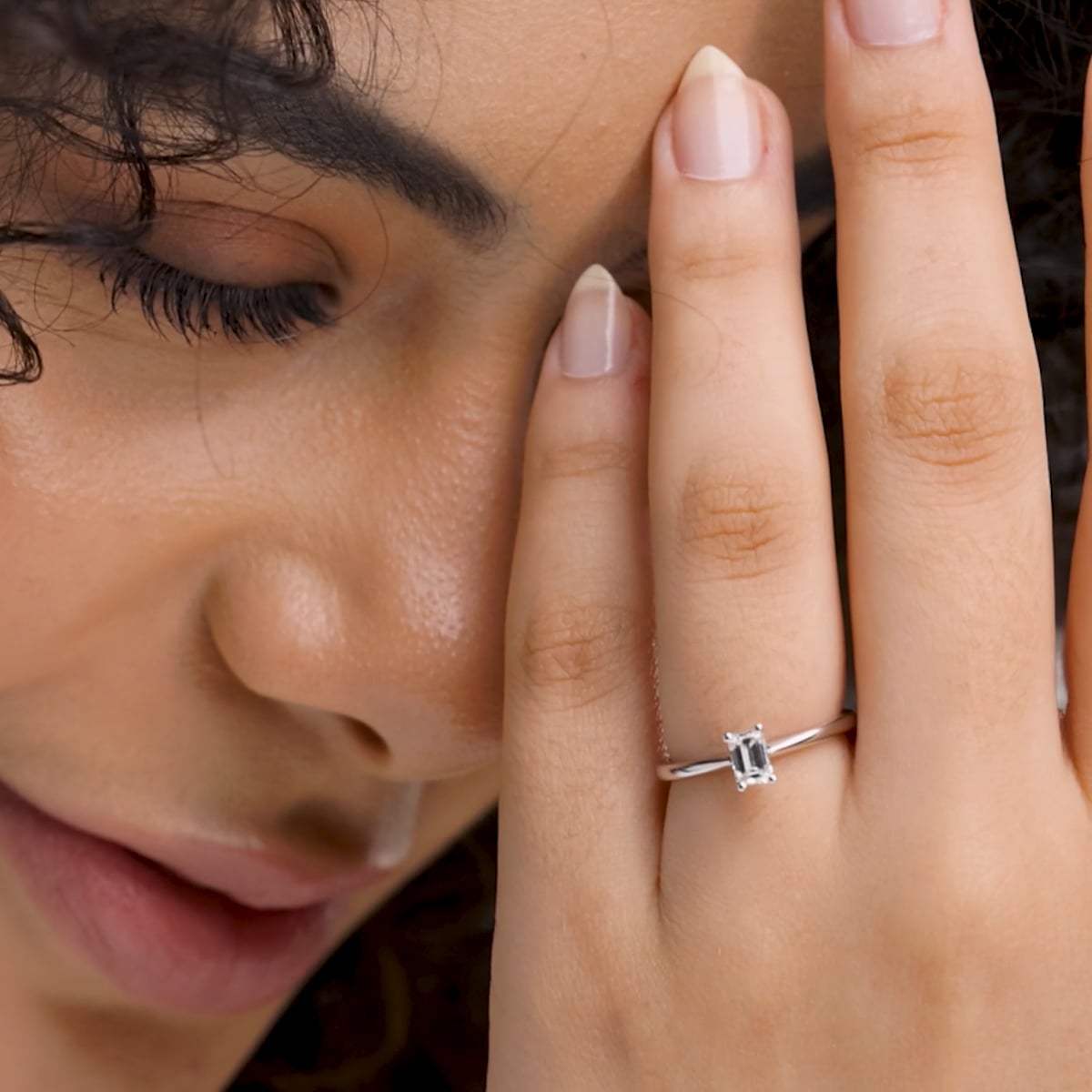 product video 2 for 1/2 ctw Emerald Lab Grown Diamond Petite Solitaire Engagement Ring