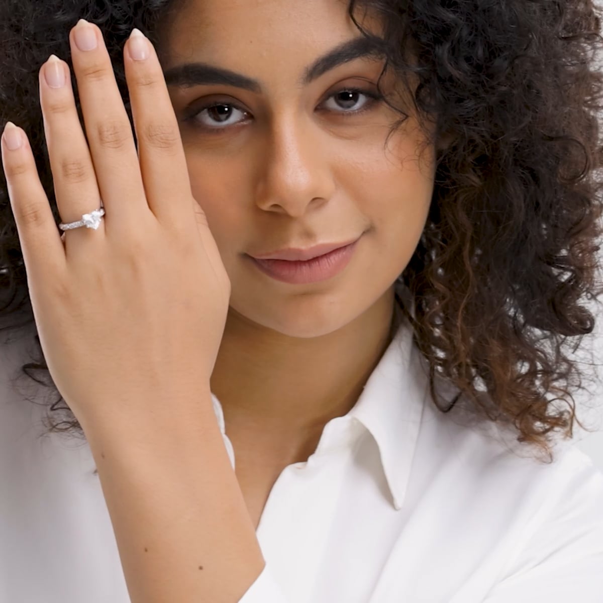 product video 2 for 2 2/5 ctw Heart Lab Grown Diamond Ribbon Engagement Ring