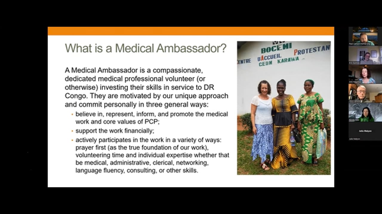 Introduction to PCP Medical Ambassadors - An Innovative Approach to Medical Missions
