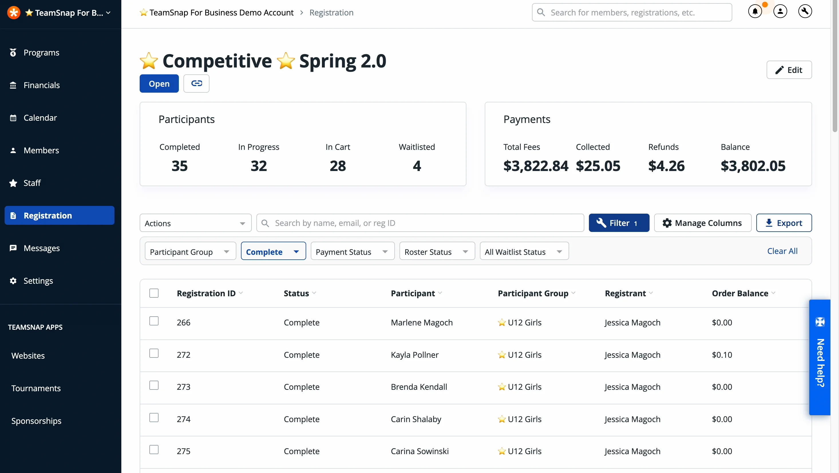 Setting up tryouts in teamsnap for business on vimeo