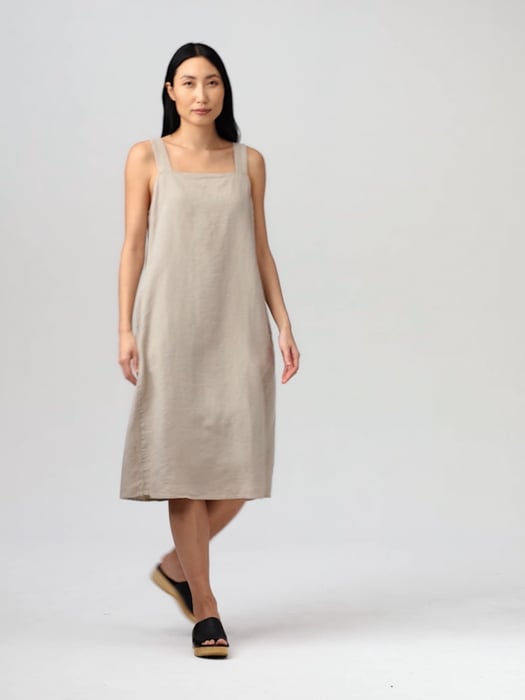 Organic Linen Square Neck Dress | EILEEN FISHER Organic Linen Square Neck Dress | EILEEN FISHER