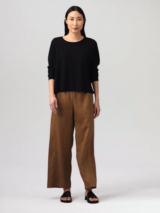 Organic Linen Wide Trouser Pant