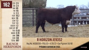 Lot #162 - R HORIZON JE9352