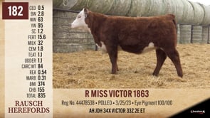 Lot #182 - R MISS VICTOR 1863