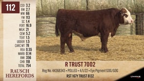 Lot #112 - R TRUST 7002