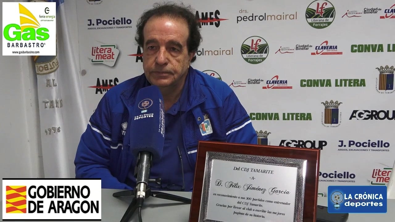 FÉLIX JIMÉNEZ (Entrenador Tamarite) CDJ Tamarite 3-2 CD Binéfar / Jor. 19 / Tercera Rfef