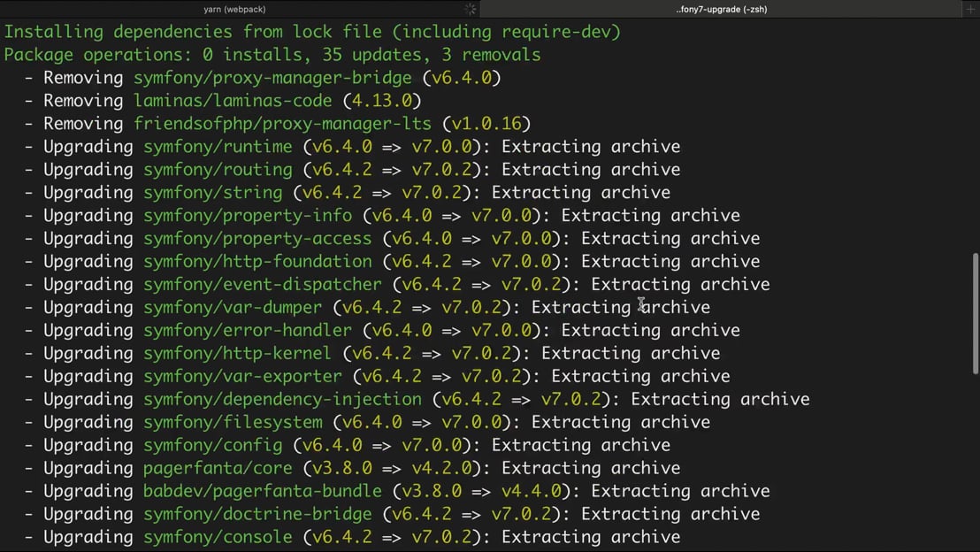 Upgrading to Symfony 7 > Upgrading & What's in Symfony 7 | SymfonyCasts