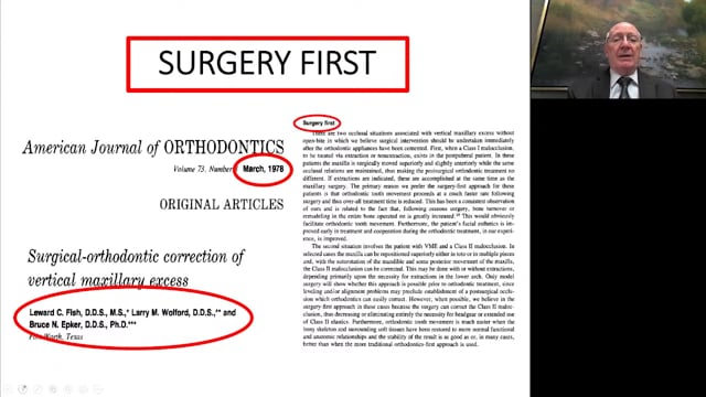 Surgery first approach. Surgical change of the occlusal plane