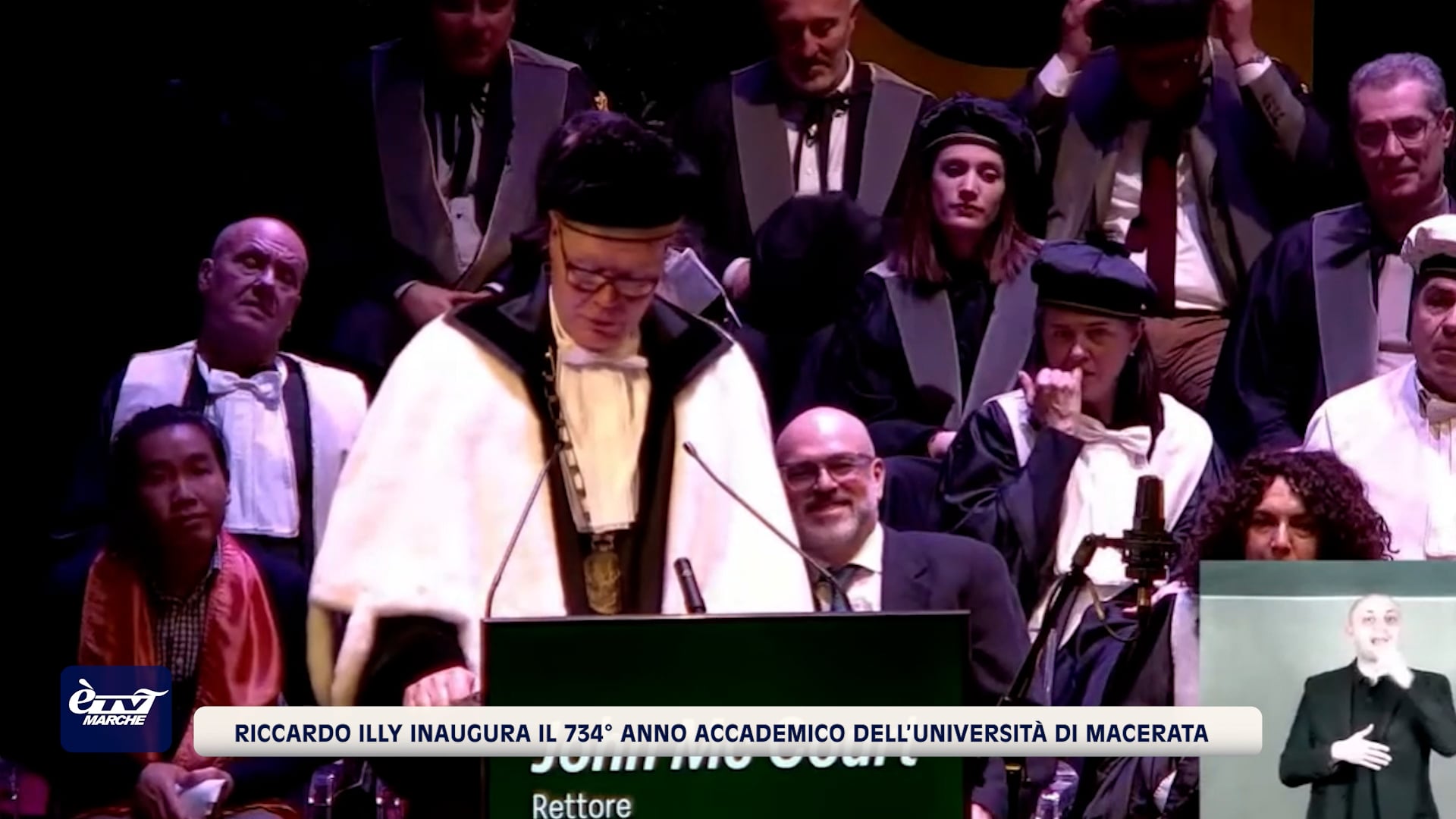 Riccardo Illy inaugura il 734° Anno Accademico dell’Università di Macerata - VIDEO