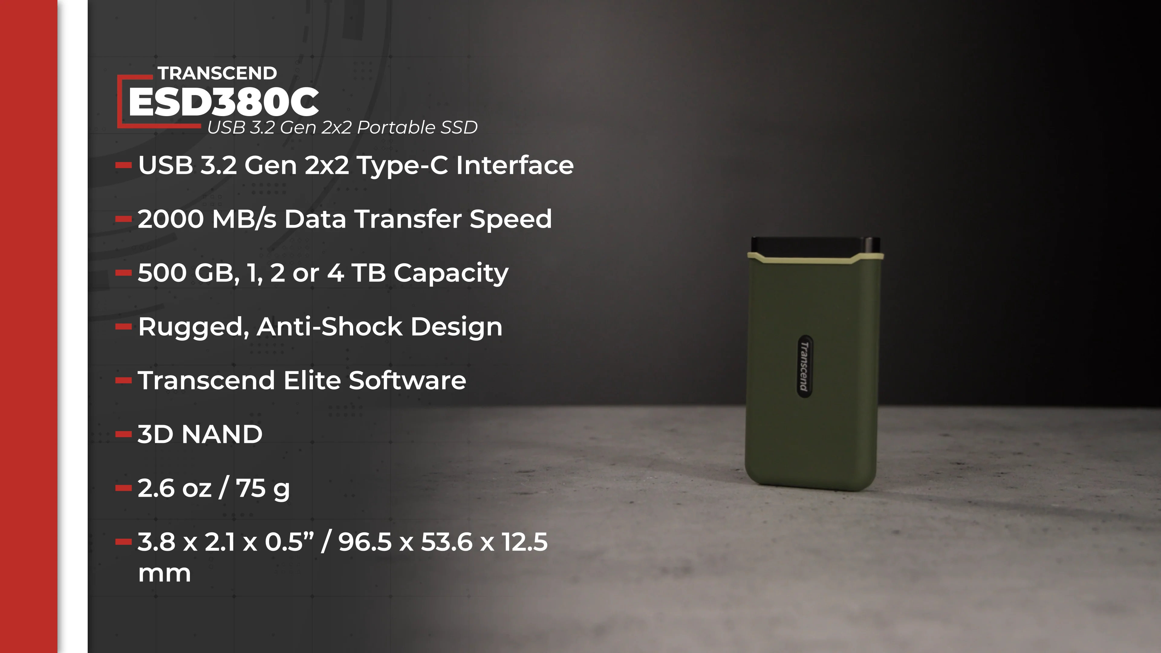 Amazon.com: Transcend 1TB ESD380C, External Solild State