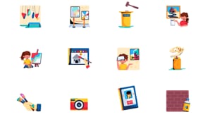 Animated Art Gallery Icons, a Duotone Icon by Prosymbols (Thumbnail 9 of 9)