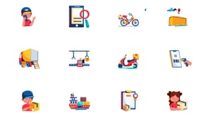 Animated Shipping and Logistics Icon, a Duotone Icon by Prosymbols (Thumbnail 11 of 11)