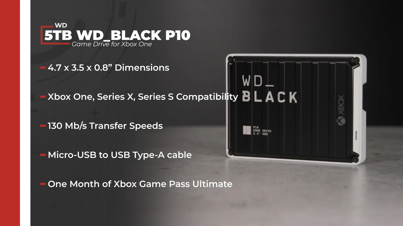 WD 3TB WD_BLACK P10 Game Drive for Xbox One WDBA5G0030BBK-WESN
