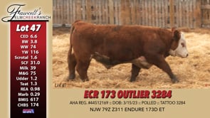 Lot #47 - ECR 173 OUTLIER 3284