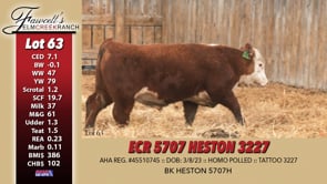 Lot #63 - ECR 5707 HESTON 3227