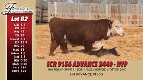 Lot #82 - ECR 9156 ADVANCE 2440
