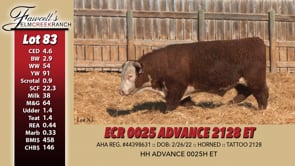 Lot #83 - ECR 0025 ADVANCE 2128 ET