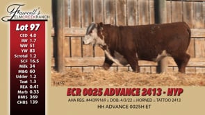 Lot #97 - ECR 0025 ADVANCE 2413