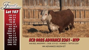 Lot #107 - ECR 0025 ADVANCE 2361