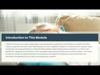 Module 01: Introduction to Childhood Disorders