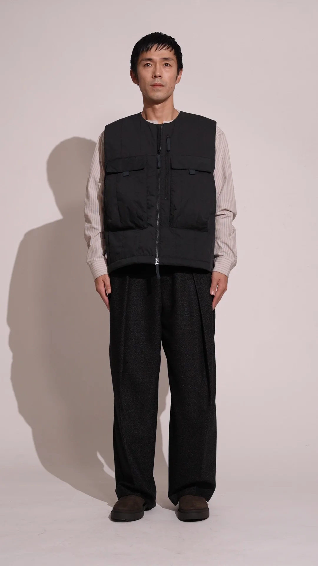 Utility Canvas キルティングベスト S QUILTED UTILITY VEST / キルティングユーティリティベスト(NAVY