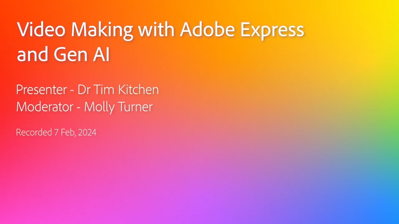 Video Making for any subject with Adobe Express and Gen AI