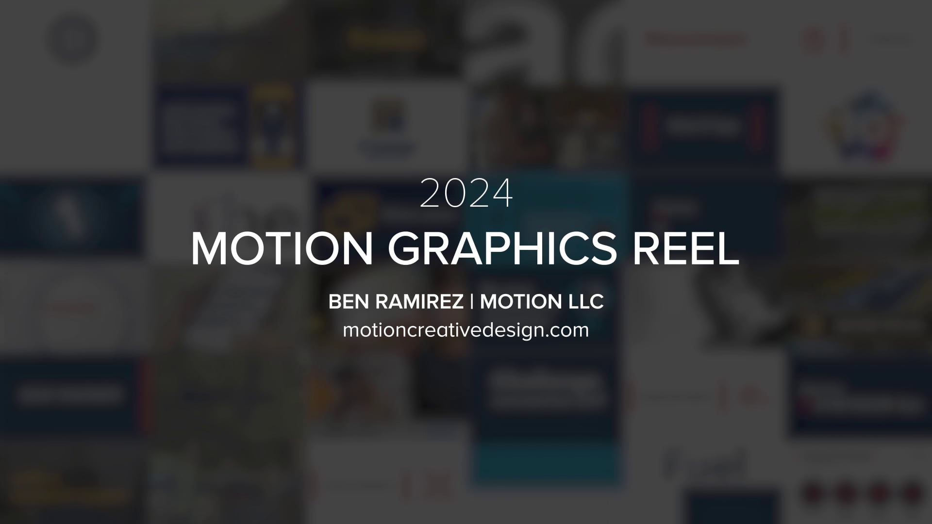 Ben Ramirez | Motion LLC  - 2024 Motion Graphics Reel