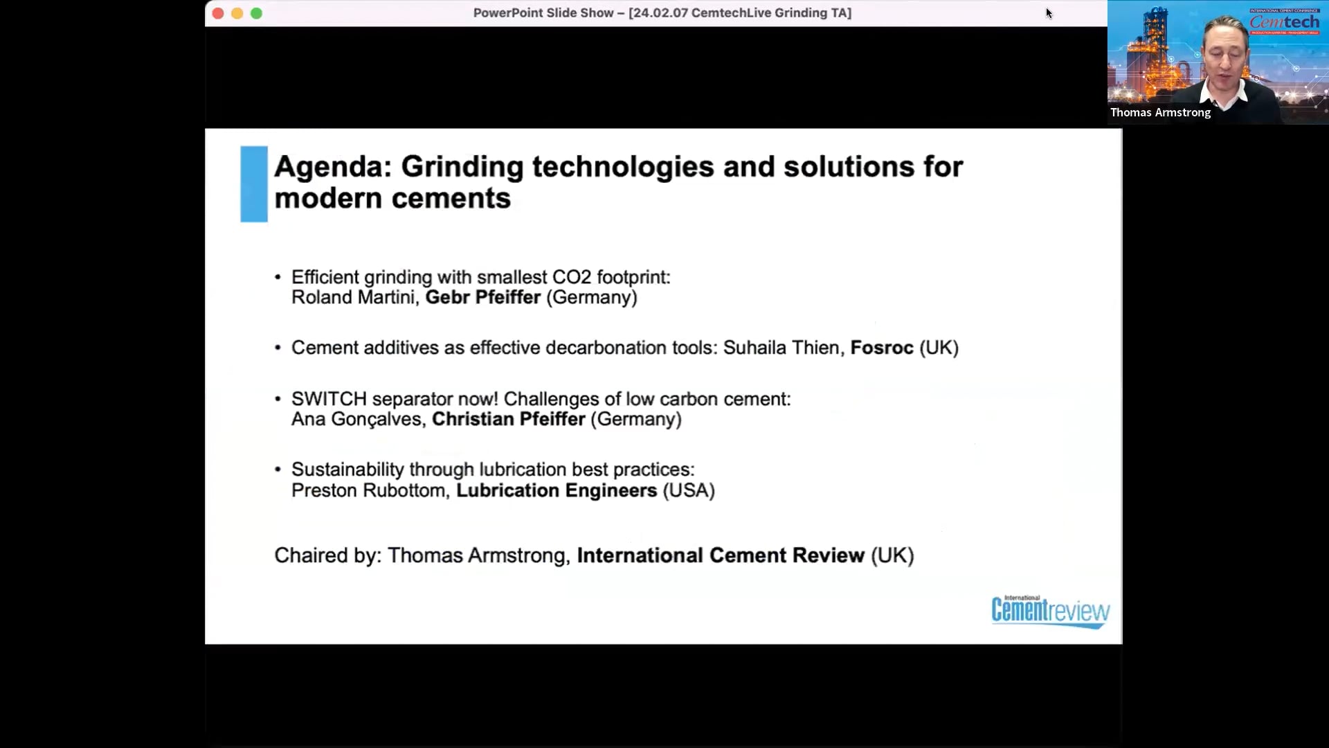Cemtech Live Webinar: Grinding technologies and solutions for modern cements