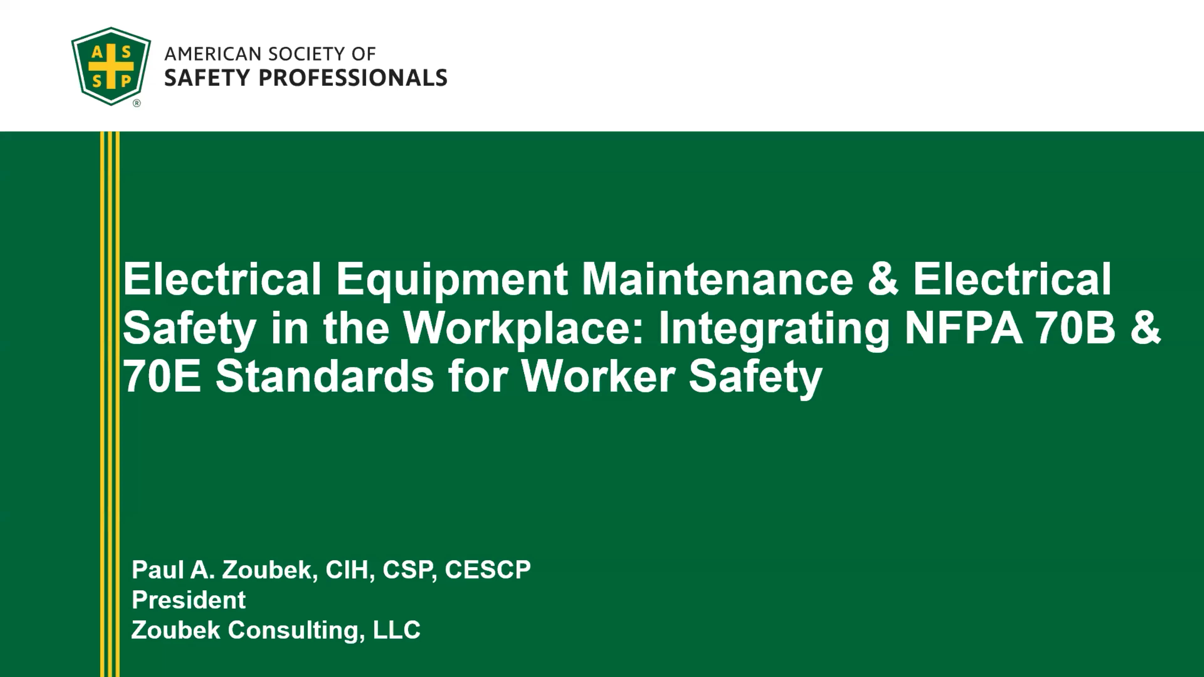 Electrical Equipment Maintenance & Electrical Safety In The Workplace ...