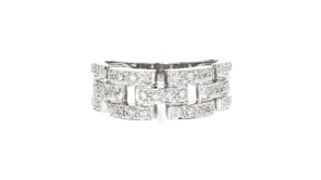 20 ct. t.w. Diamond Link Ring in Sterling Silver