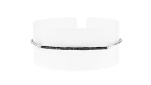15 ct. t.w. Black Diamond Bar Bolo Bracelet in Sterling Silver